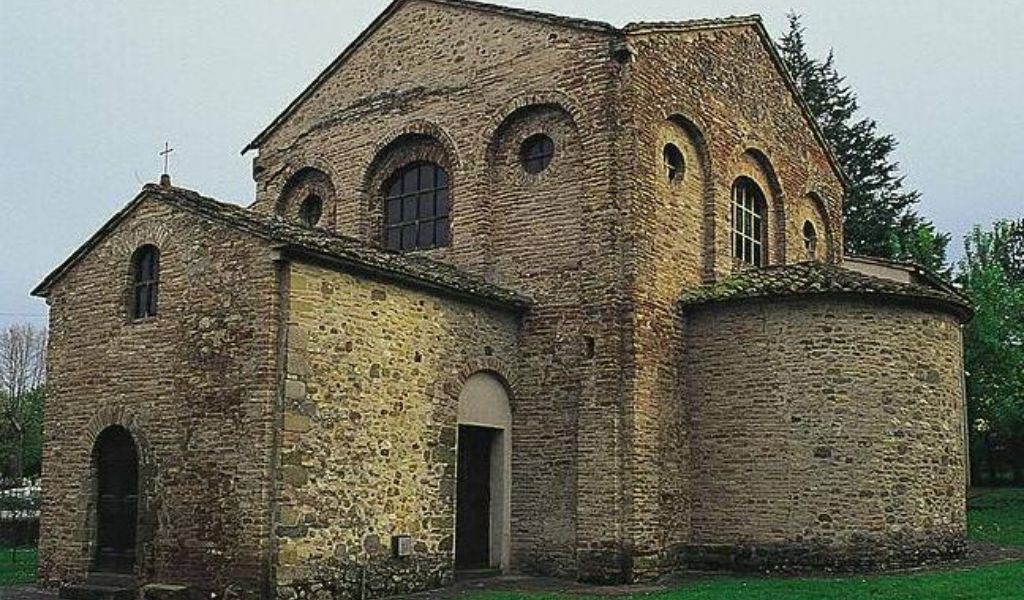 The exterior of the church of Santo Stefano, in Anghiari