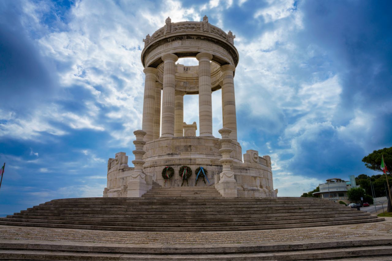 Beautiful professional photo of the War Memorial in Ancona, central Italy