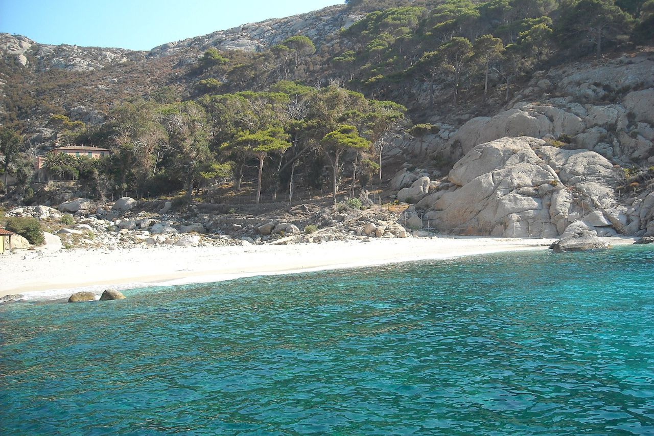The crystal clear water of the island of Monte Cristo, a nature reserve