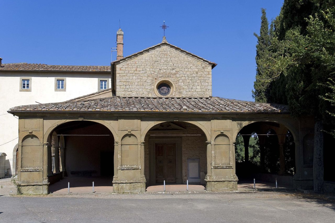 The entrance to the church of Santa Maria al Prato, in the Radda in Chianti
