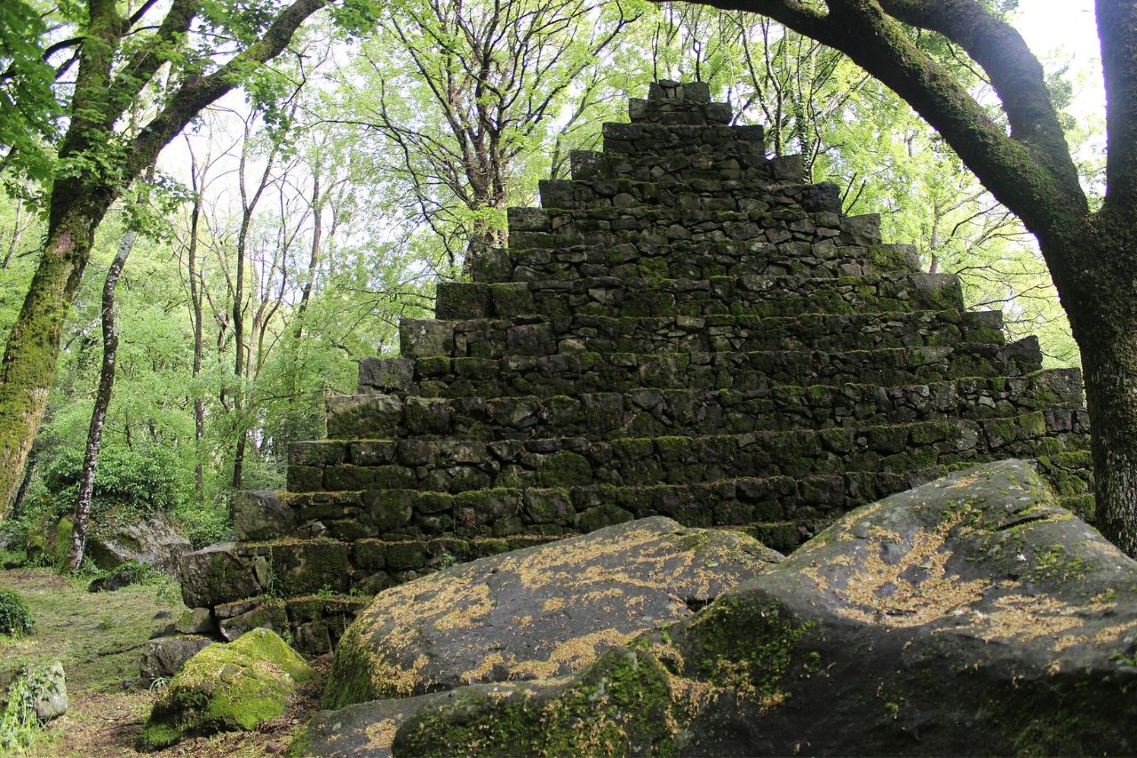 An ancient stone building in the Isabella forest, in Radicofani
