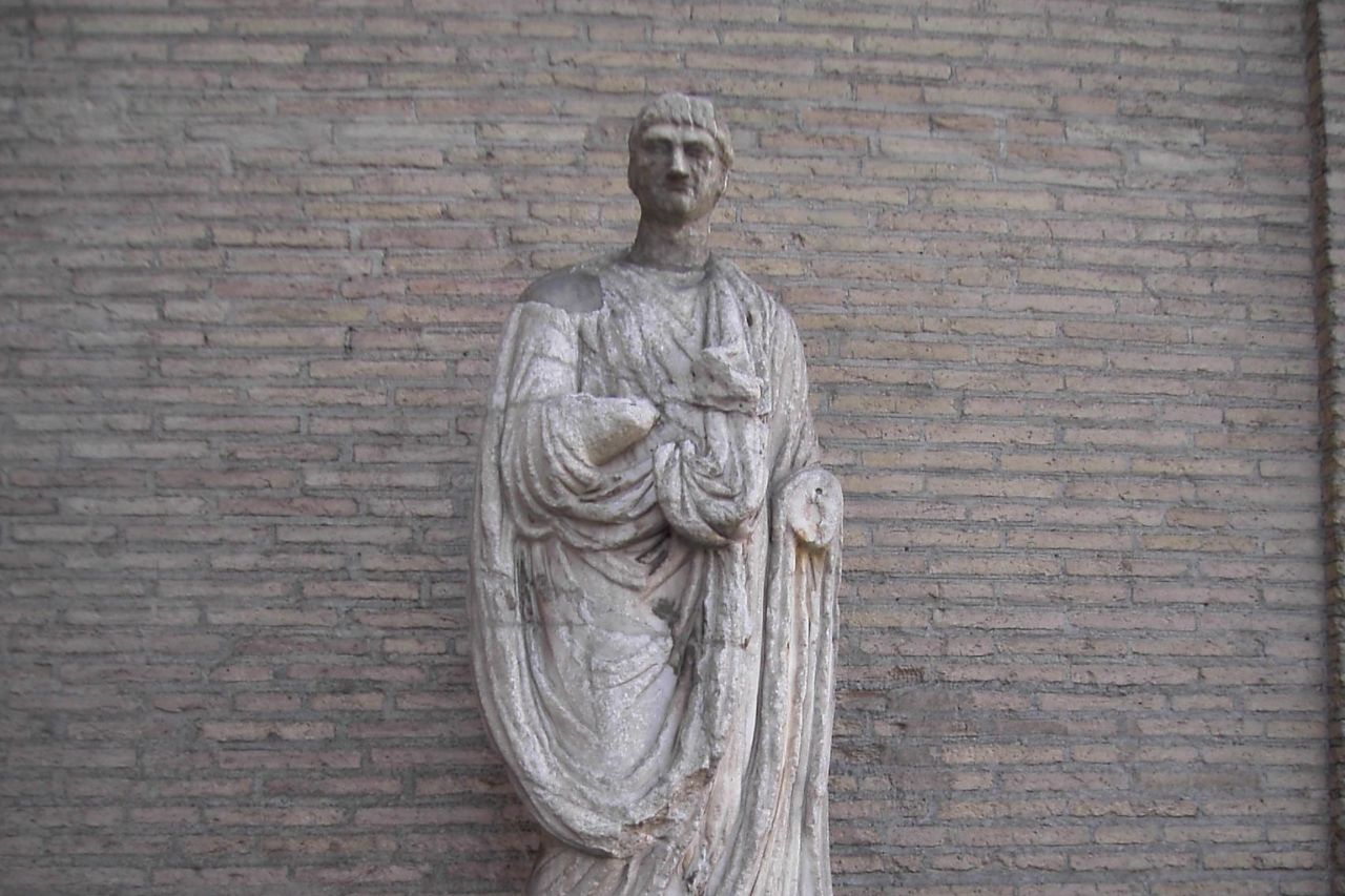 A sculpture depicting the figure of Abbot Luigi, in Rome