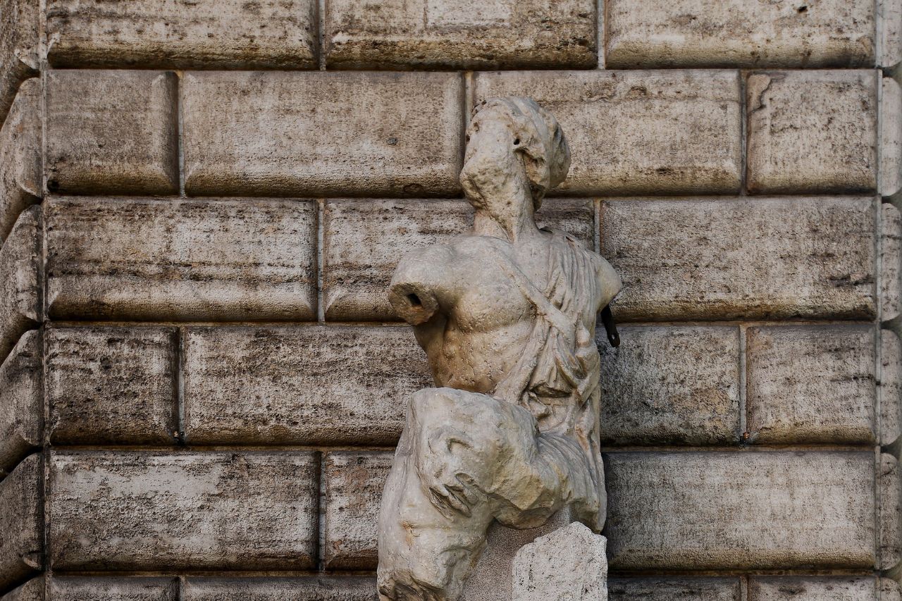 Pasquino, a famous talking statue in Rome