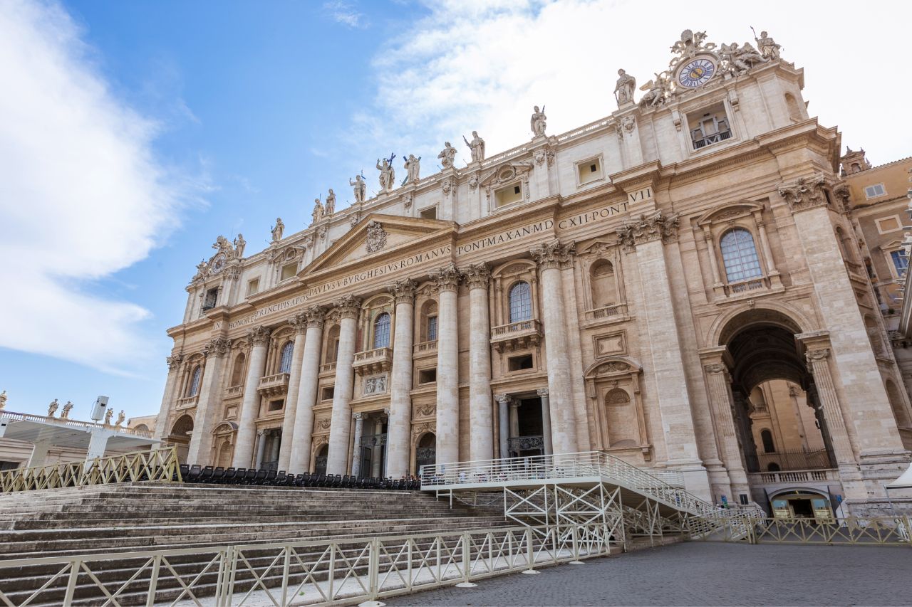 Elegant image of St. Peter's Basilica, a renowned masterpiece of Renaissance architecture located in Vatican City