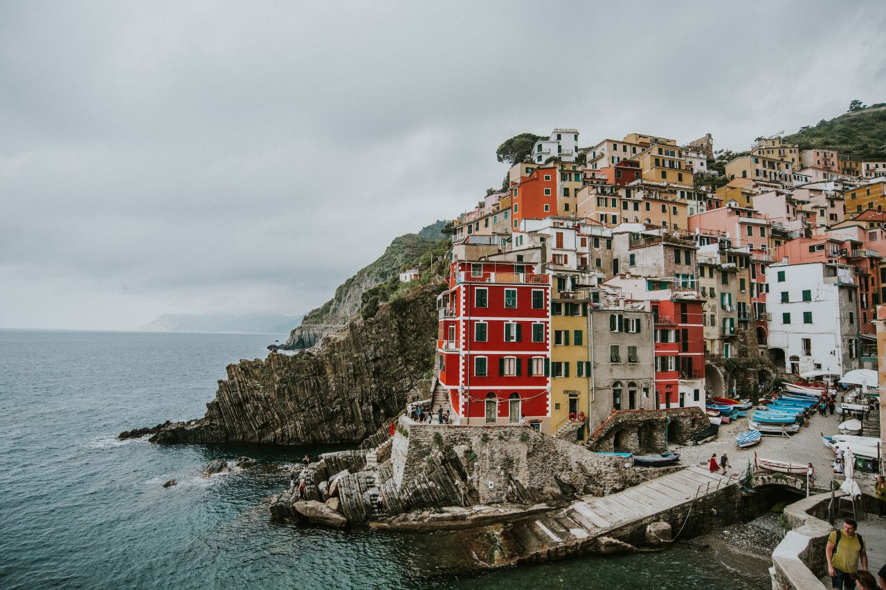 The Cinque Terre photographed on a cold January day