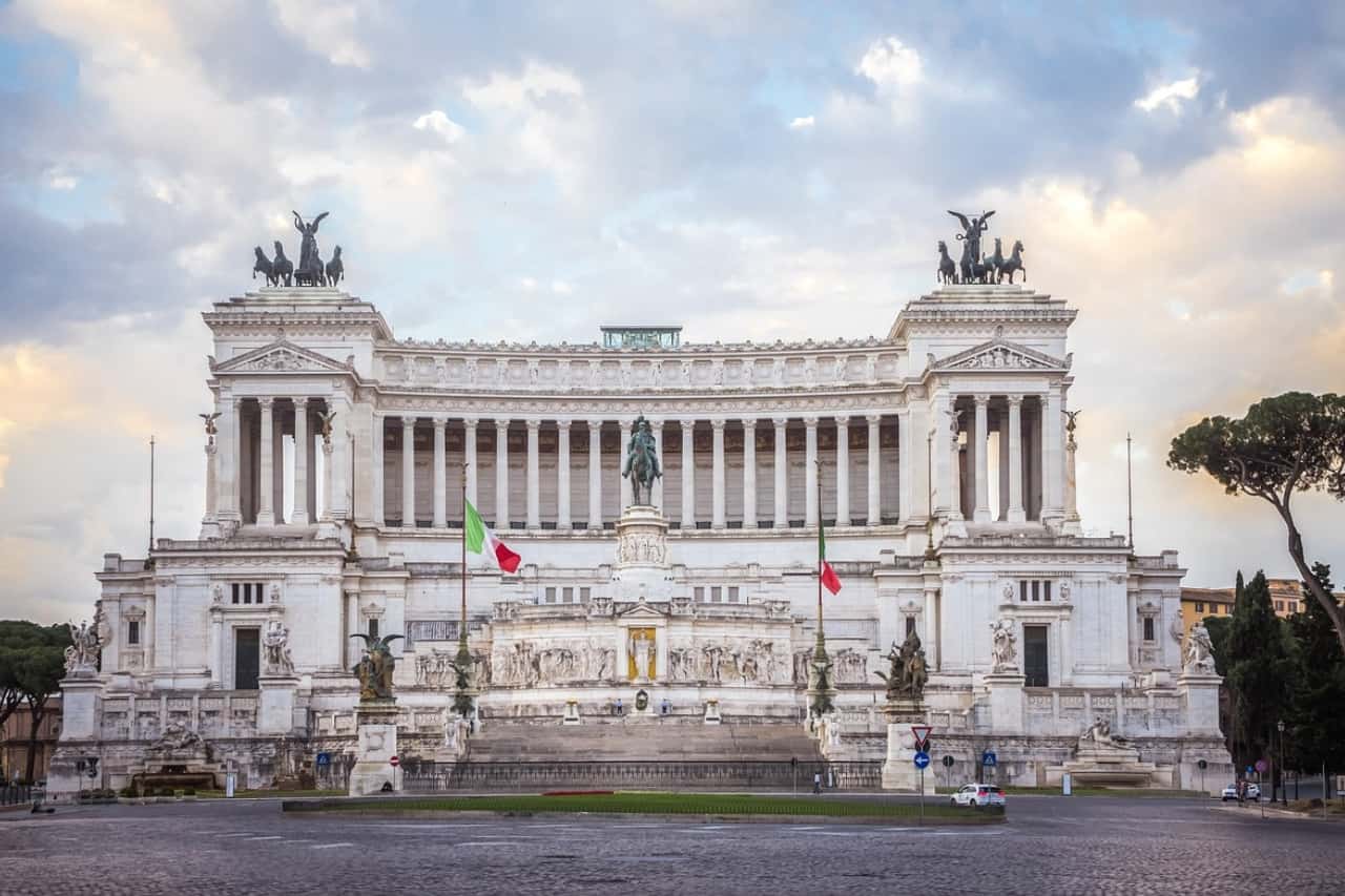 The Altar of the Fatherland at Vittoriano, Rome. 