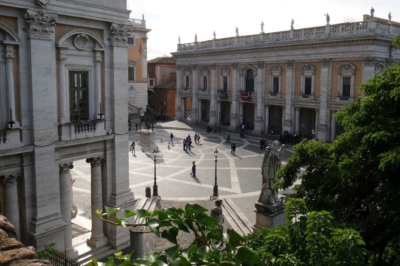 Piazza del Campidoglio, a historic square located on Capitoline Hill in Rome