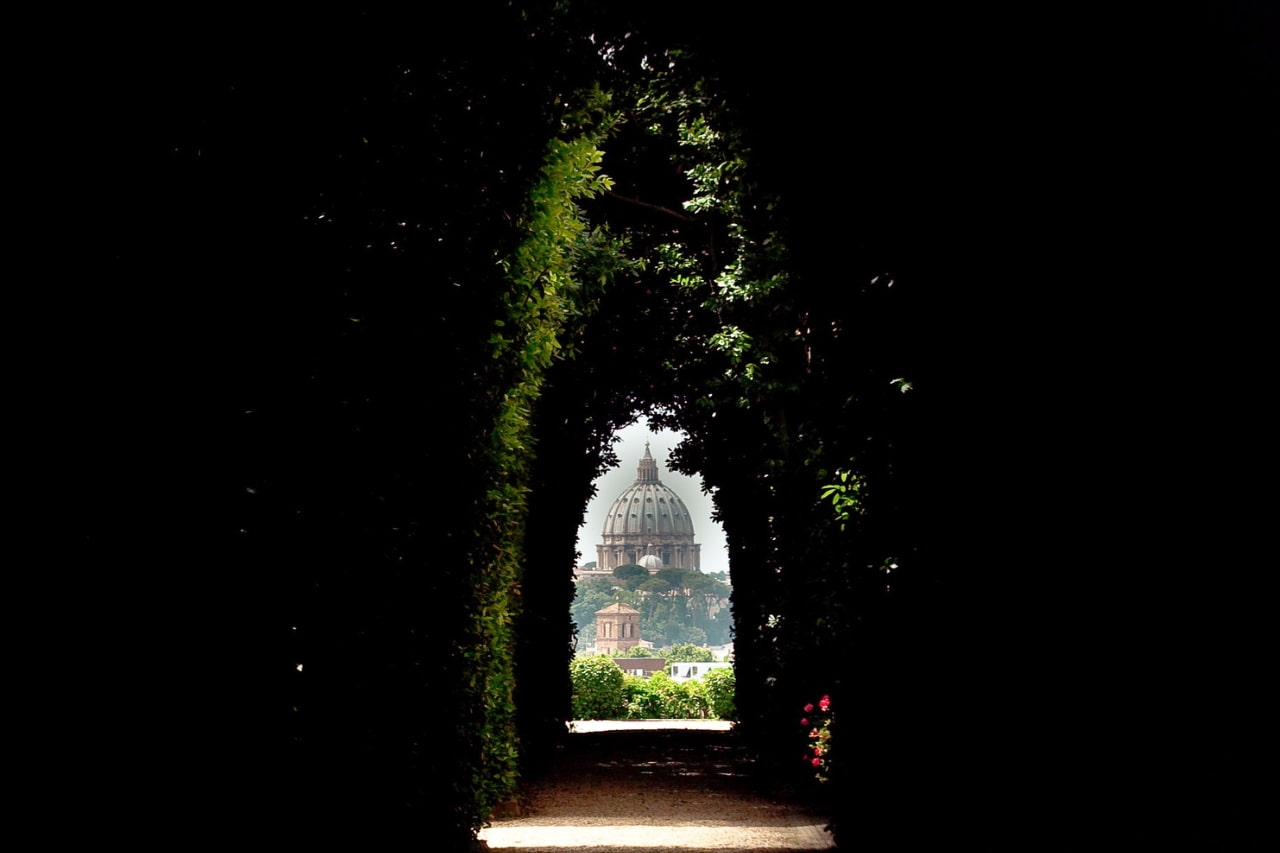 Aventine Keyhole - Offering a unique perspective, this image captures the famous Aventine Keyhole in Rome, Italy.