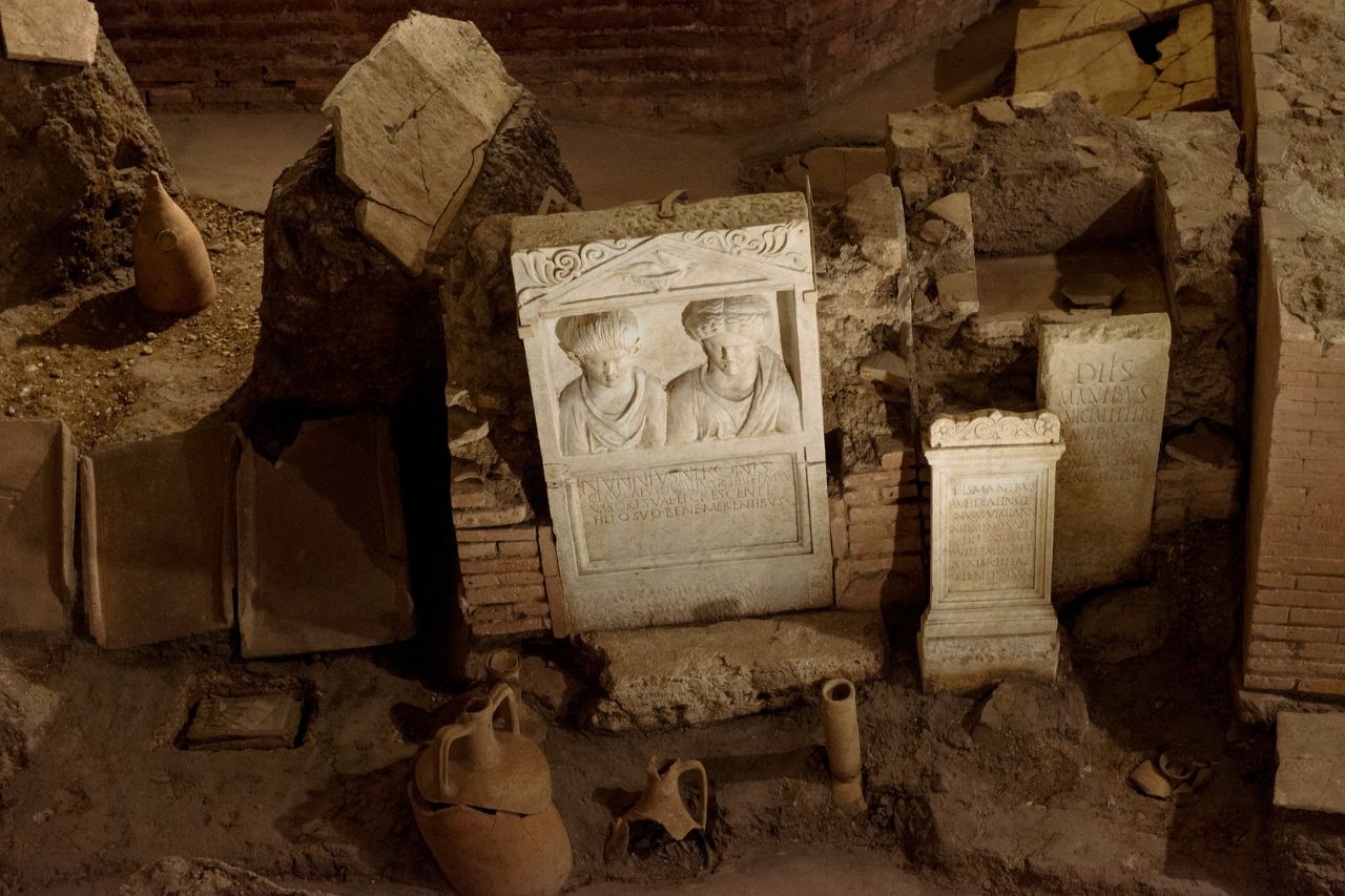 Image capturing the historic Necropolis of the Via Triumphalis, 