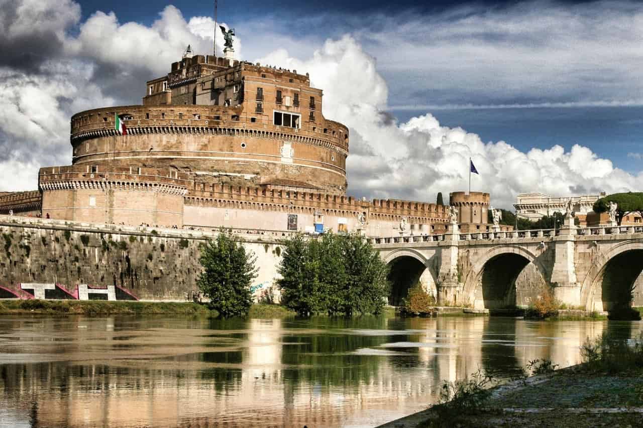 Castel Sant'Angelo in Rome, Italy, a historic monument with a fortress and mausoleum
