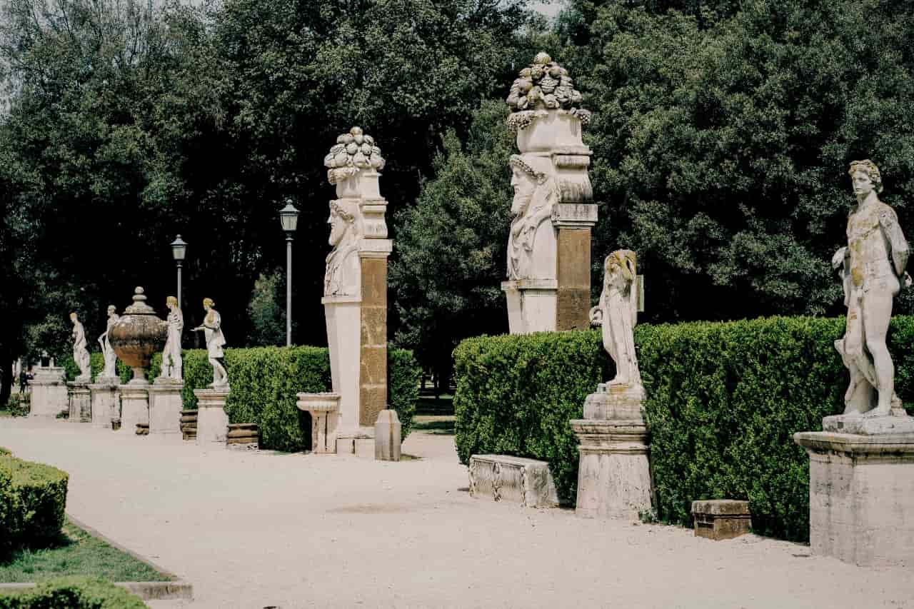 The beautiful Villa Borghese Gardens in Rome, italy.