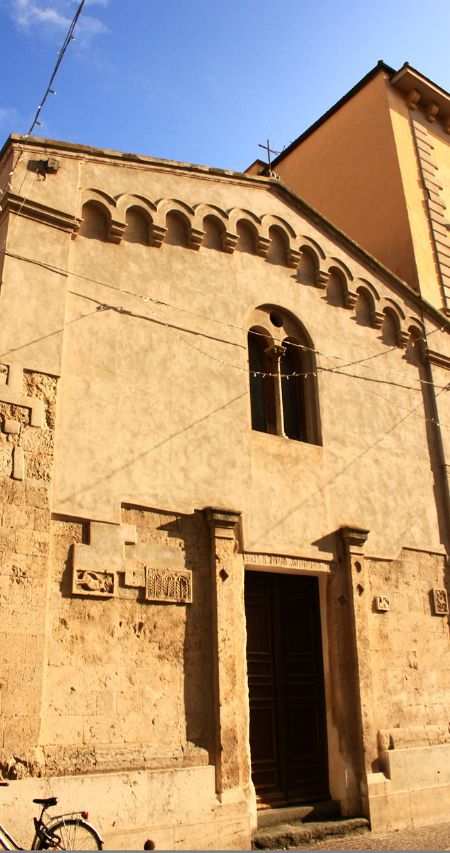 The entrance to the church of San Pietro in Grosseto