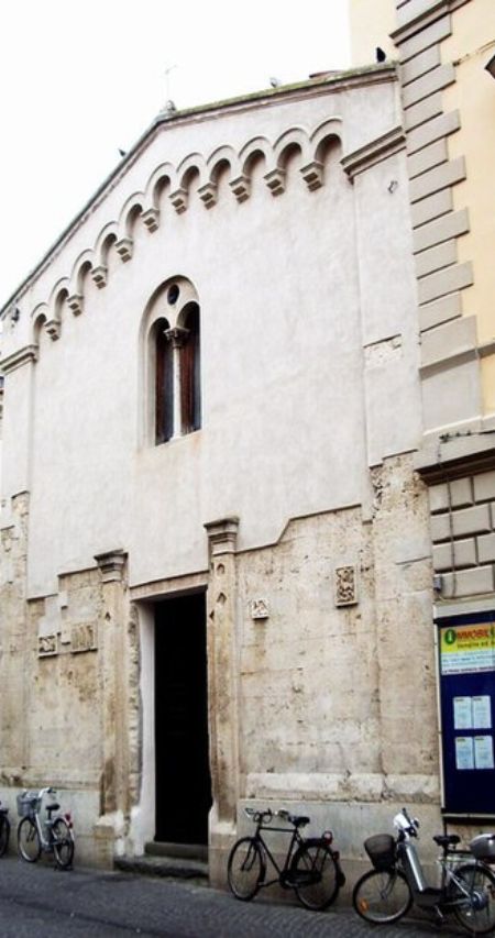 The facade of the church of San Pietro in Grosseto