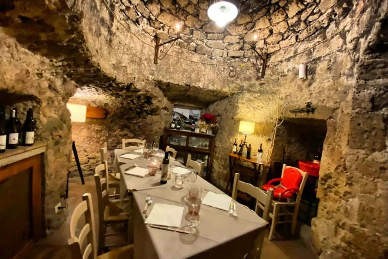 The La Trattoria il Grillo restaurant in Pitigliano