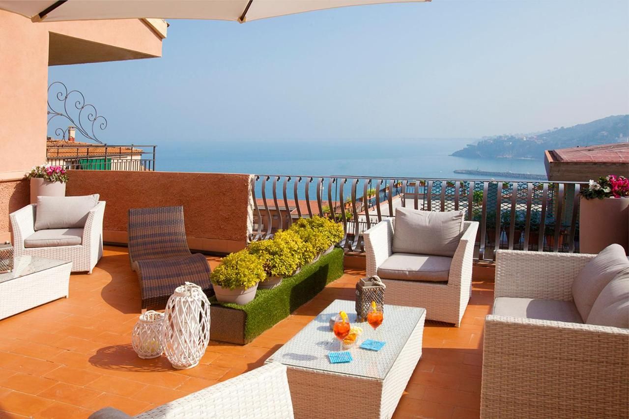 The terrace of the Bike&Boat Argentario Hotel in Porto Santo Stefano