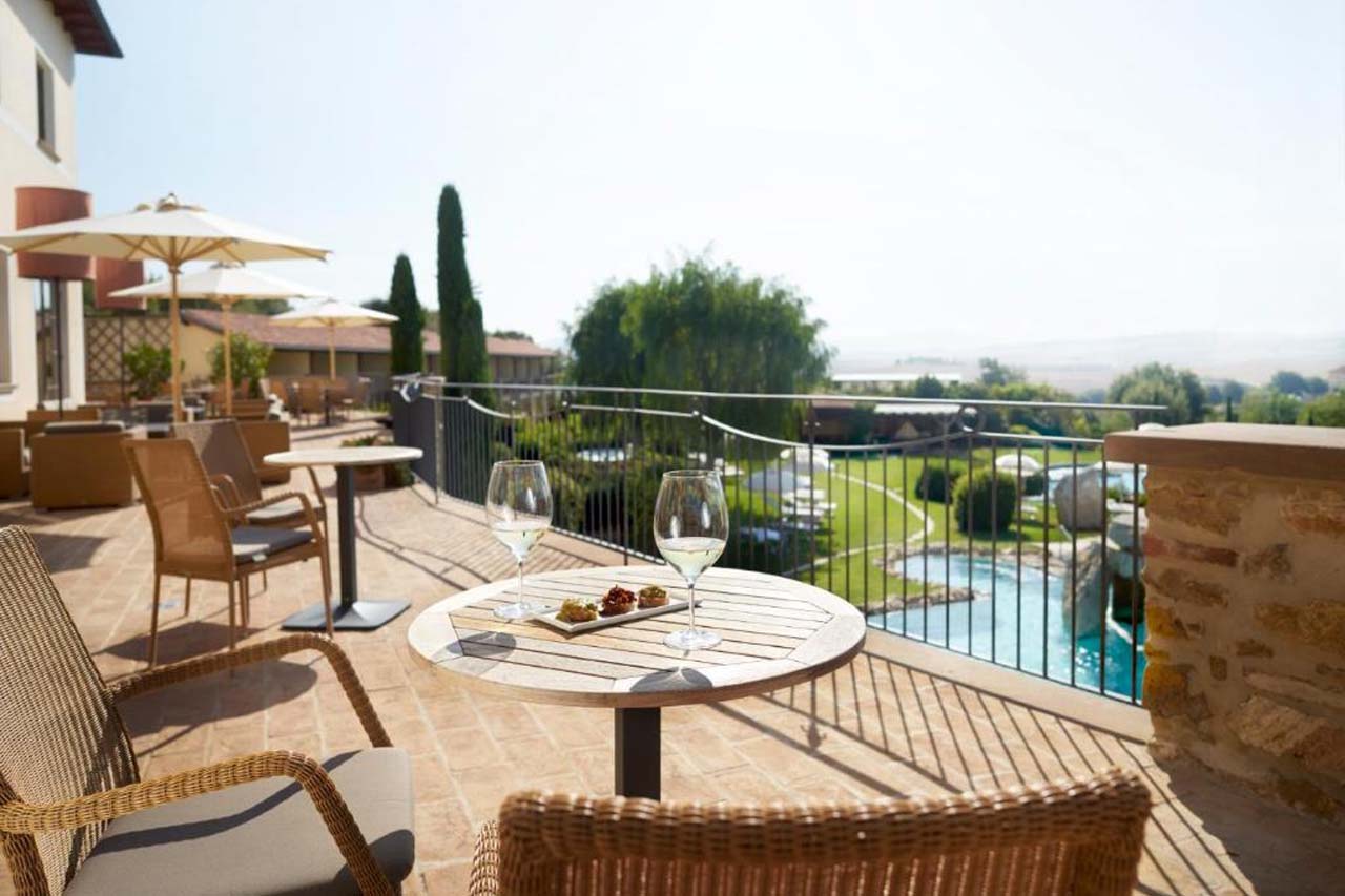 The terrace of the Adler Spa Resort Thermae