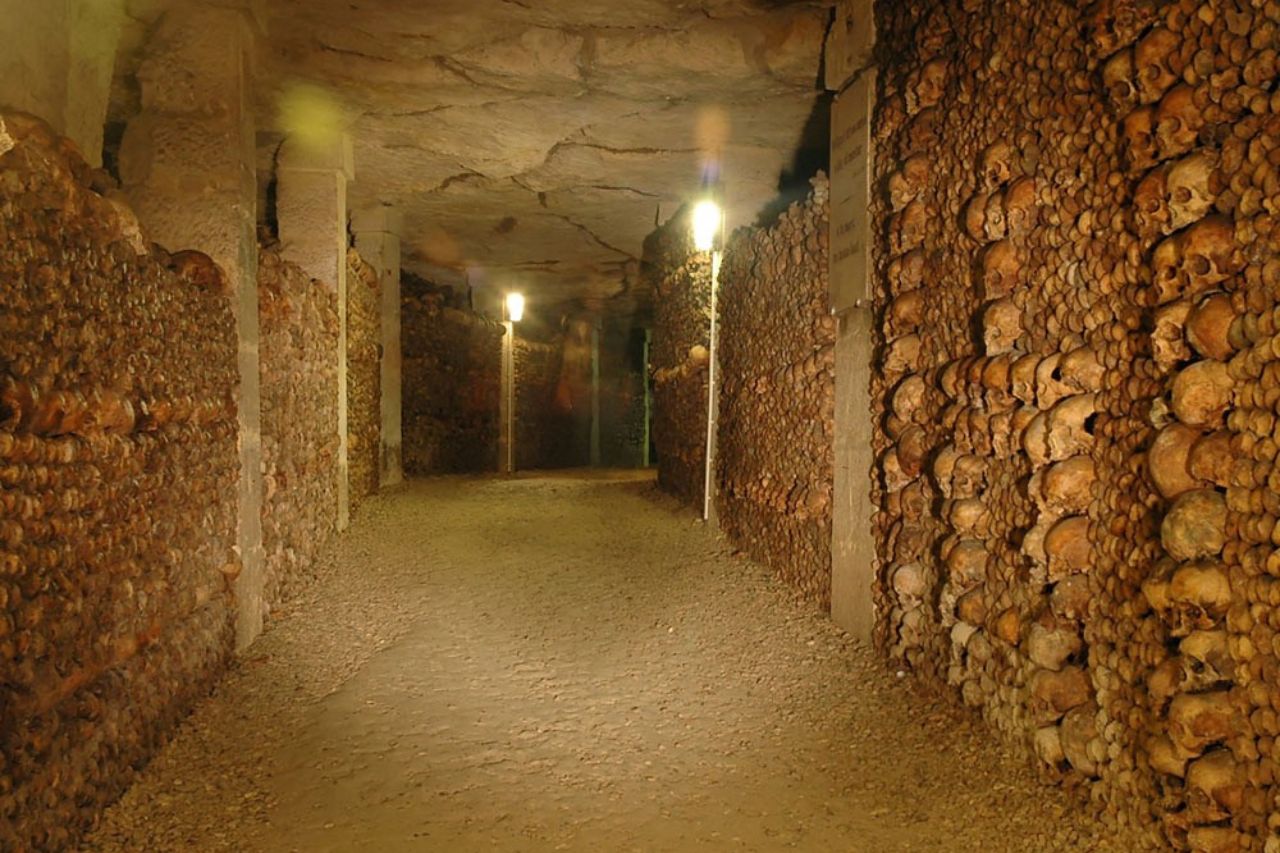 Rome is also famous for the catacombs which are visited by tourists in photos