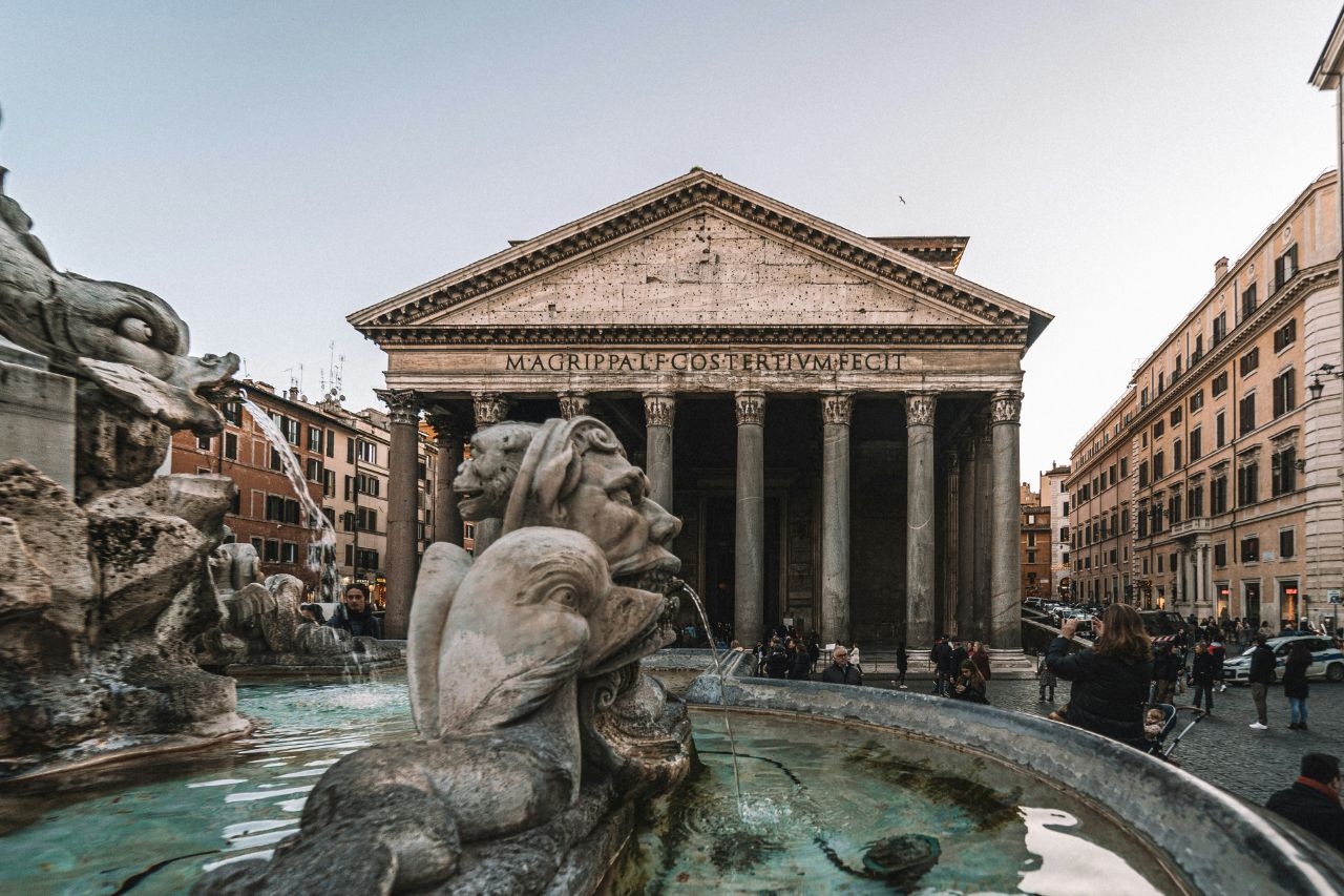 Tourists enjoy visits to the stunning Pantheon in Rome, one of the monuments that makes Rome famous