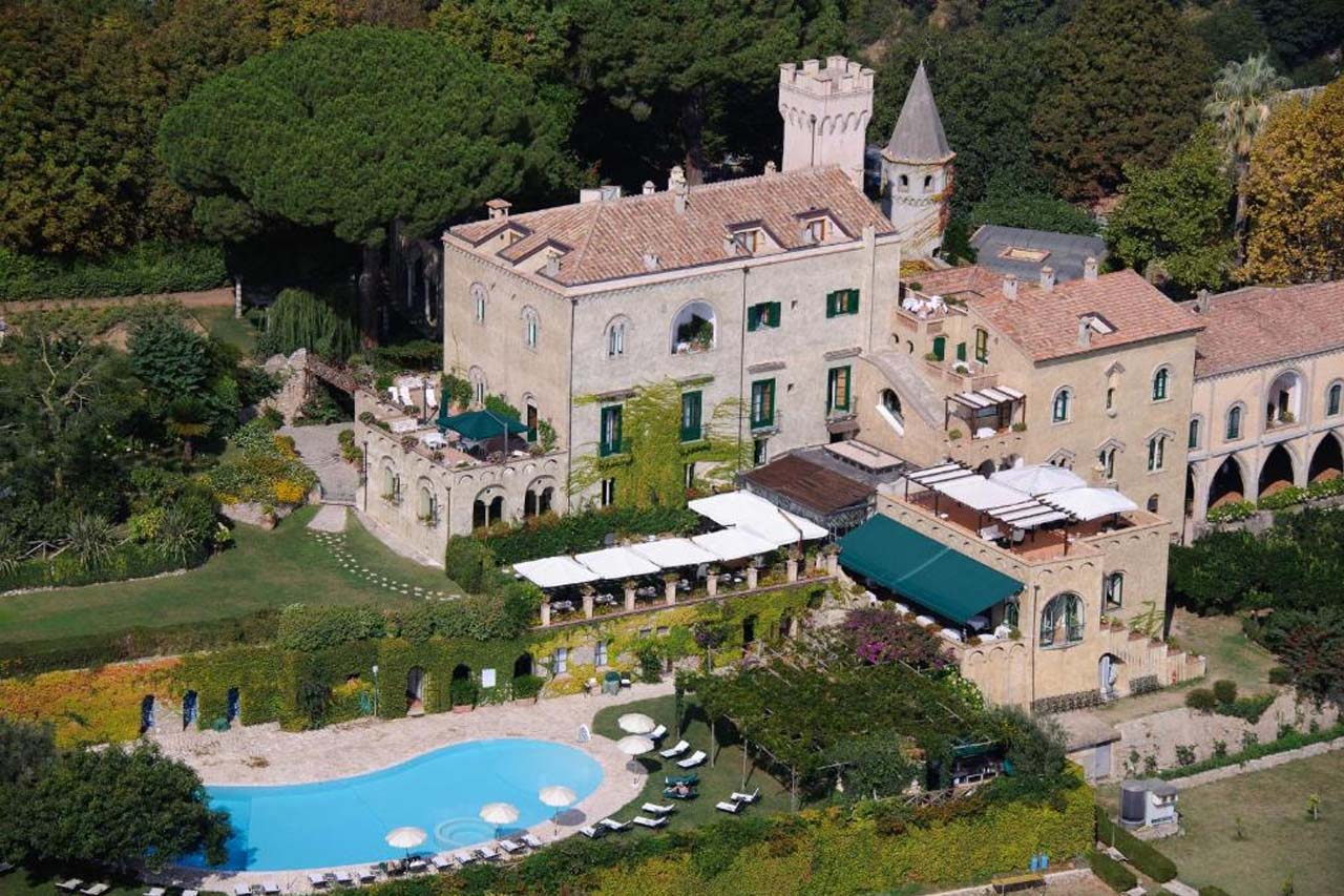 Aerial view of the Hotel Villa Cimbrone