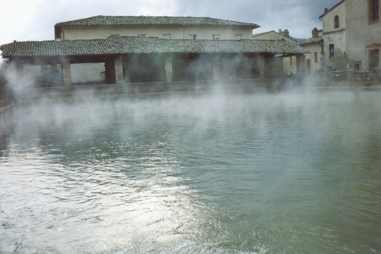 The beautiful hot springs in Bagno Vignoni
