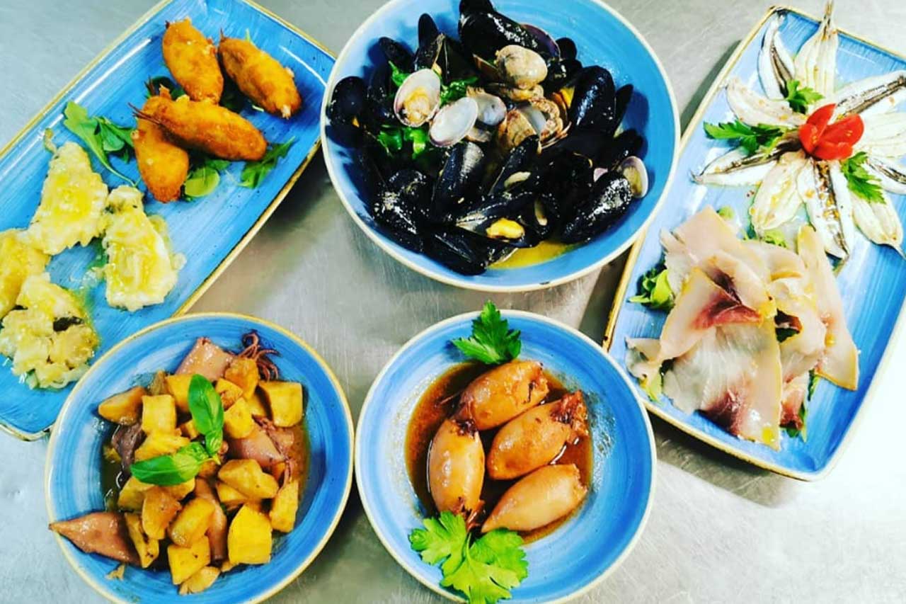 Delicious seafood dishes served by the Da Maria Trattoria Pizzeria