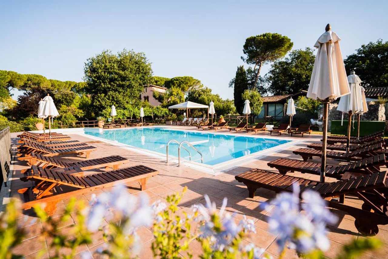 Large outdoor pool in Villa Acquaviva Wine Resort