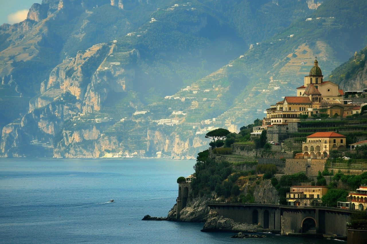 The Amalfi Coast on a cold December day